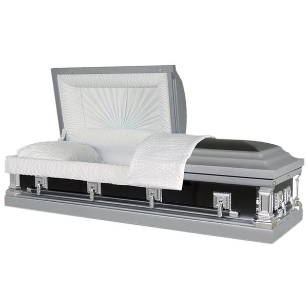 Clayton Ebony Metal Casket